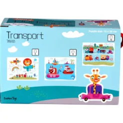 Pussel Transport (3-pack) - 6, 9 och 12 bitar - Barbo Toys