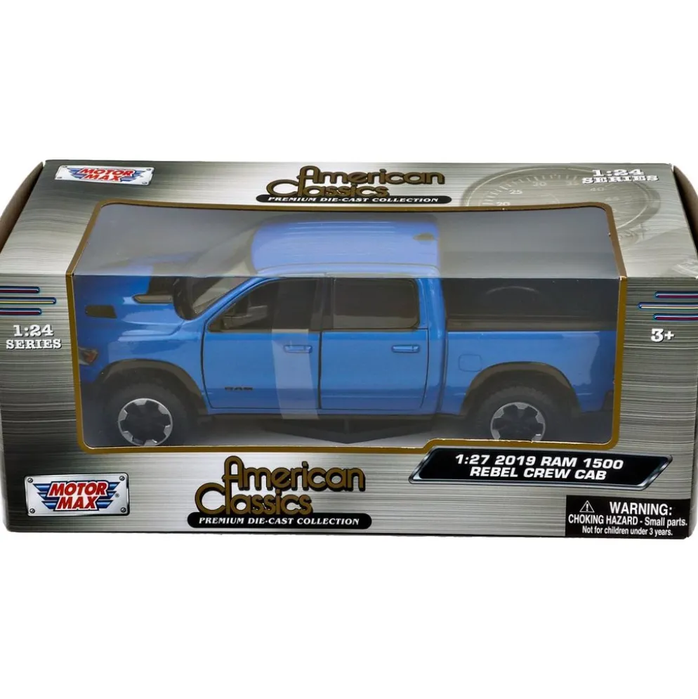 2019 RAM 1500 Rebel Crew Cab - Blå - Motormax - 1:27