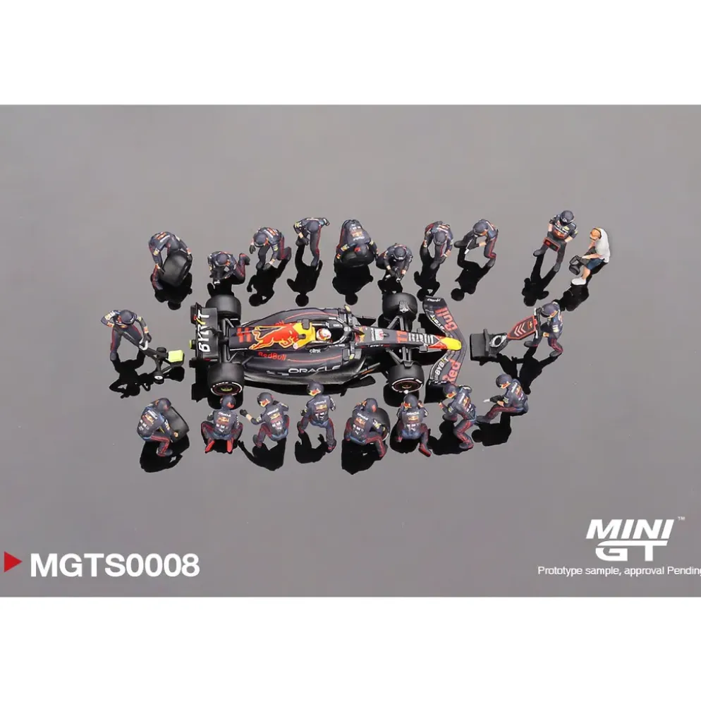 RB18 #11 Sergio Pérez - Pit Crew Set - Mini GT - 1:64