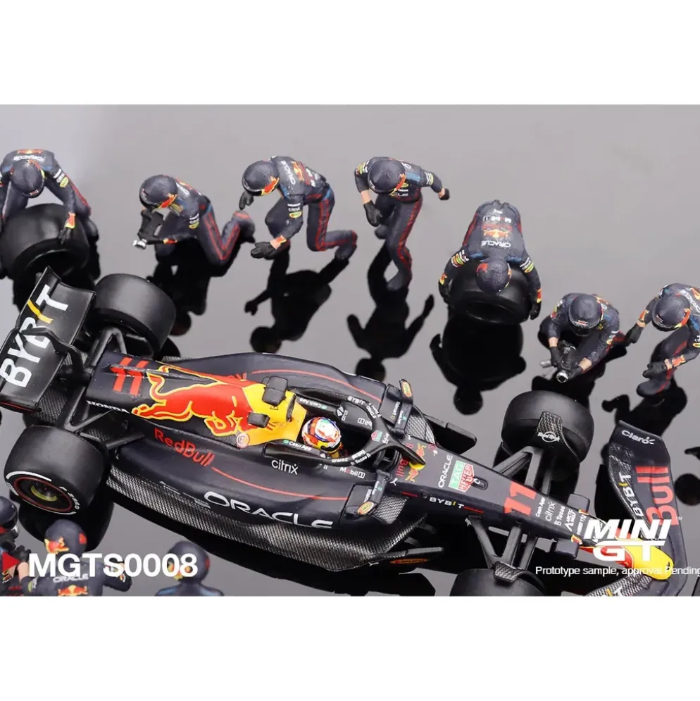RB18 #11 Sergio Pérez - Pit Crew Set - Mini GT - 1:64