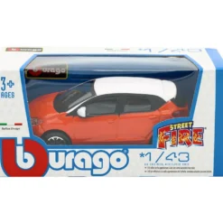 Renault Captur - Orange / Vit - Bburago - 9 cm