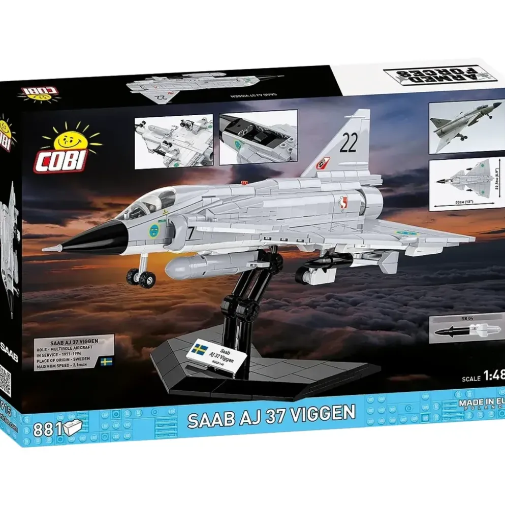 Saab AJ 37 Viggen - Klossbyggmodell - 5915 - COBI - 1:48