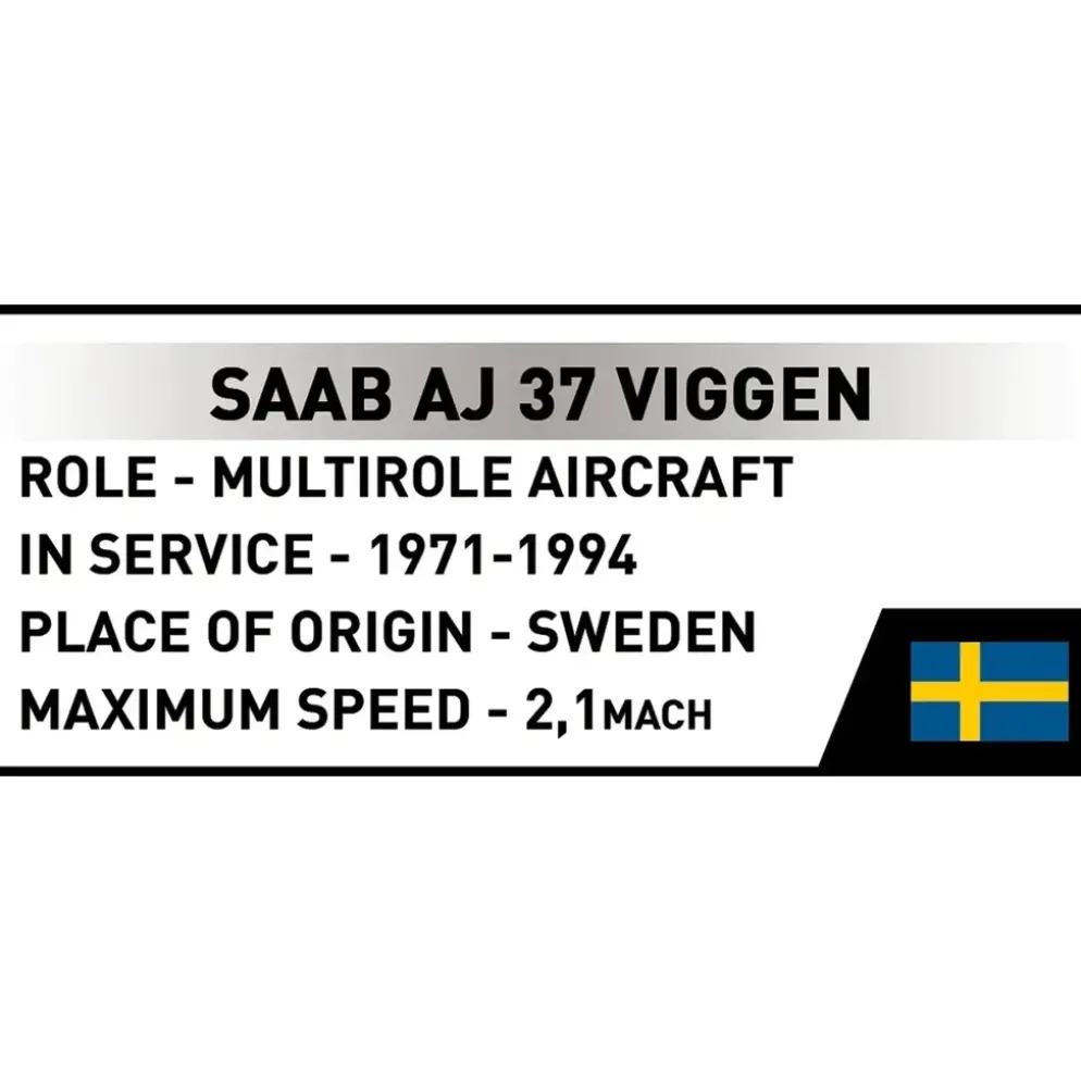 Saab AJ 37 Viggen - Klossbyggmodell - 5915 - COBI - 1:48