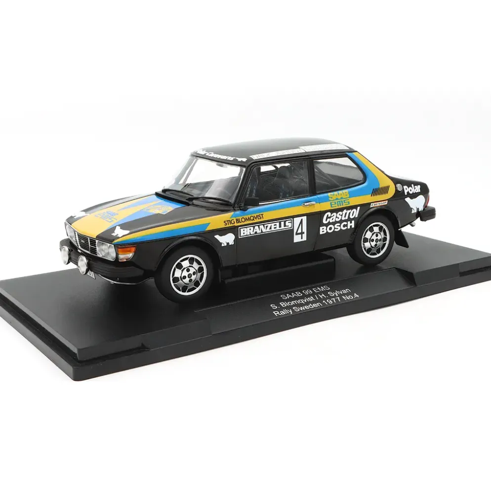 Saab 99 EMS - Blomqvist / Sylvan - Rally Sweden 1977 - MCG - 1:18