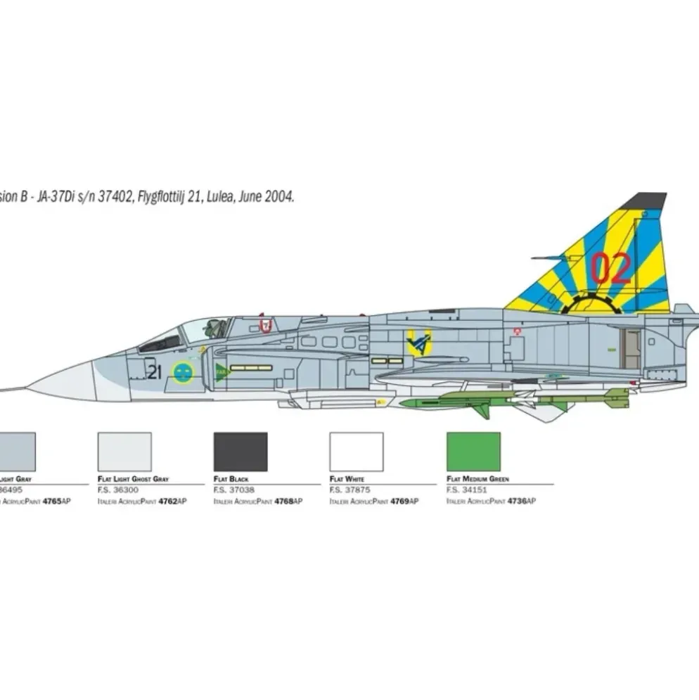 Saab JA 37 / AJ 37 Viggen - Byggsats - 2785 - Italeri - 1:48