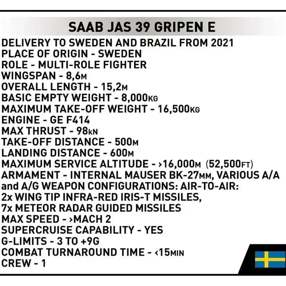 Saab JAS 39 Gripen E - 5820 - COBI - 1:48