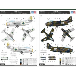 Saab J-29B Tunnan - Byggmodell - 81746 - Hobby Boss - 1:48