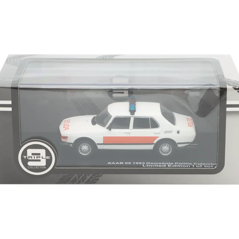 Saab 99 polisbil - 1983 - Nederländerna - Vit - Triple9 - 1:43