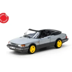 Saab 900 Turbo Convertible - Gul - Tarmac Works - 1:64