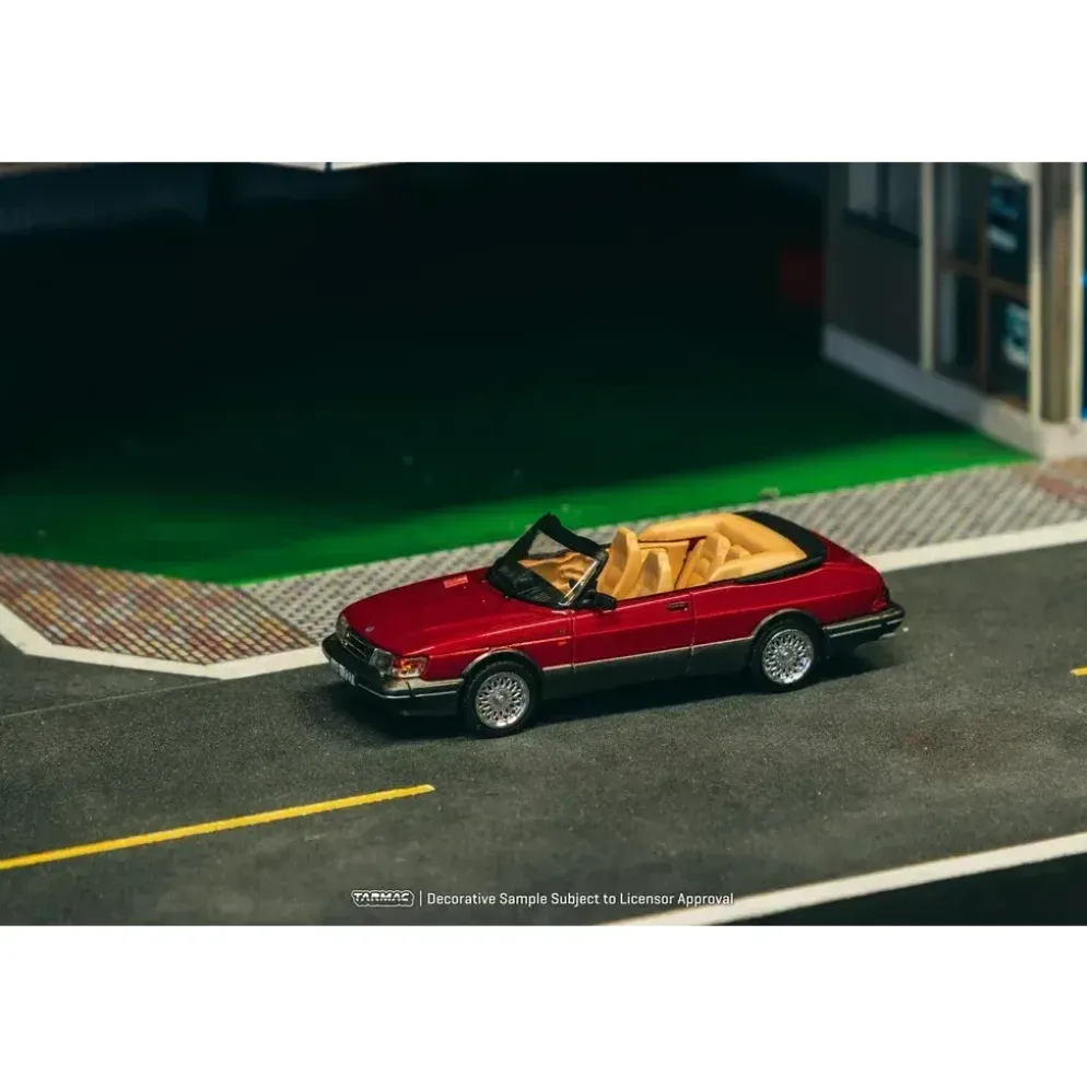 Saab 900 Turbo Convertible - Röd - GLOBAL64 - Tarmac Works