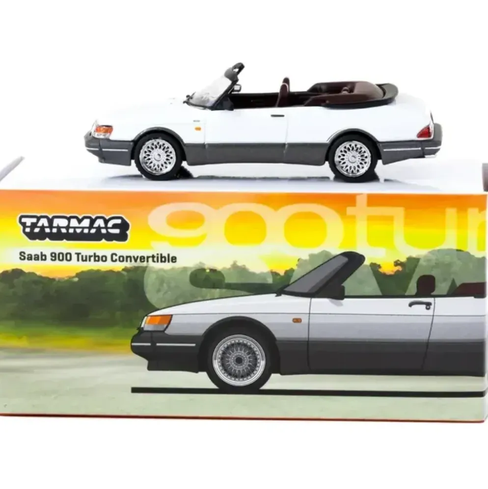 Saab 900 Turbo Convertible - Vit - GLOBAL64 - Tarmac Works