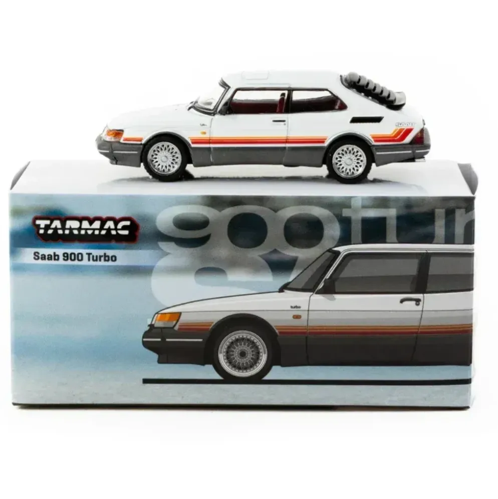 Saab 900 Turbo - Vit - GLOBAL64 - Tarmac Works