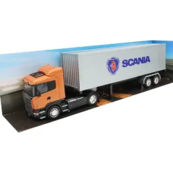Scania R470 med trailer - Orange - Welly - 1:32 - 49 cm