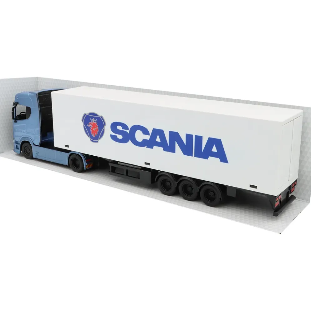 Scania S730 - Dragbil med Trailer - Bburago - 1:43 - 41 cm