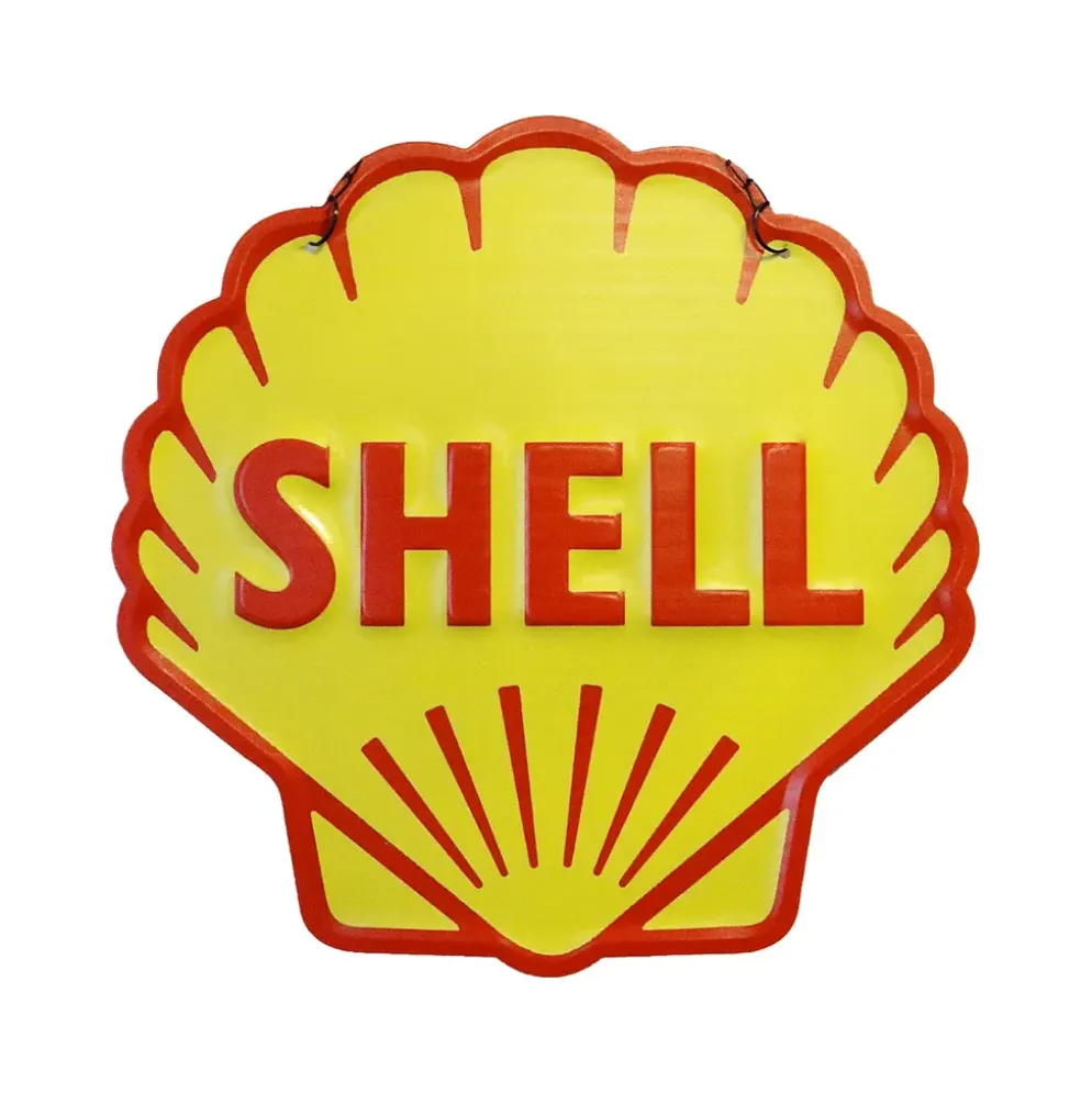 Shell logga - Plåtskylt - 40 x 40 cm