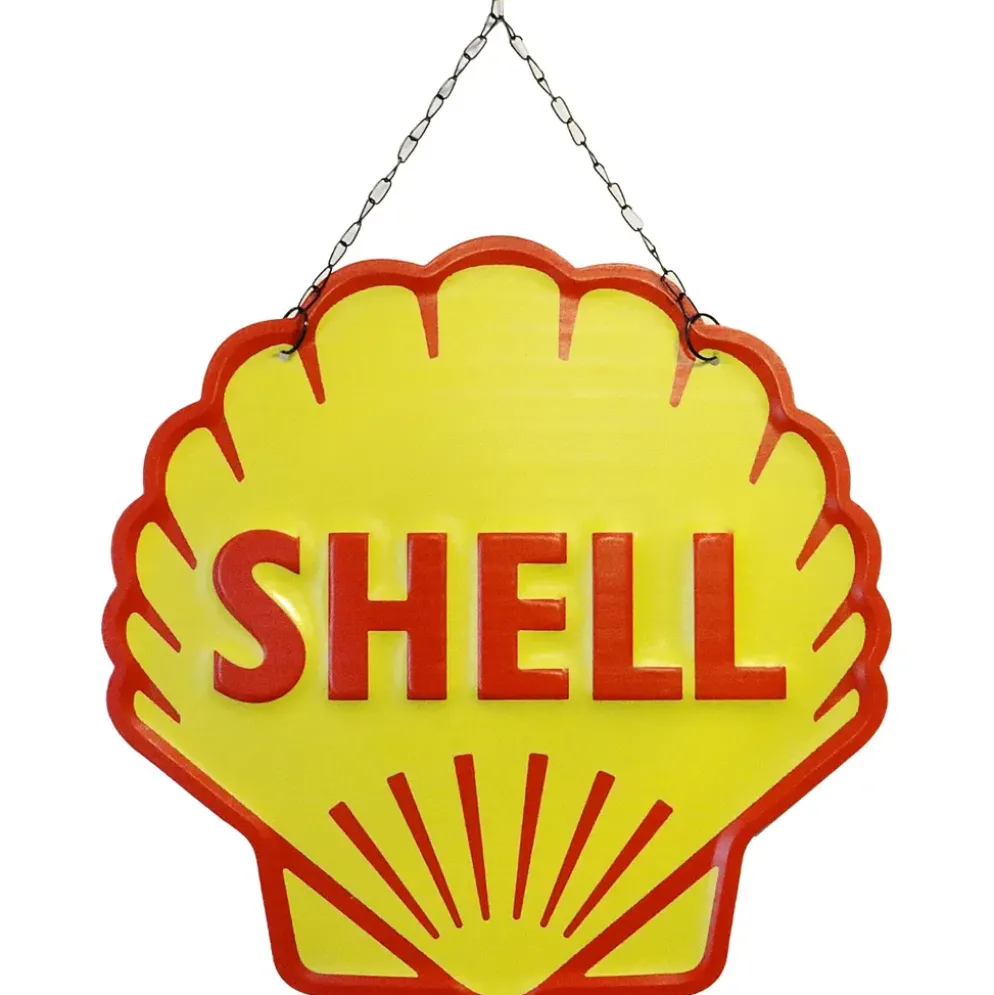 Shell logga - Plåtskylt - 40 x 40 cm