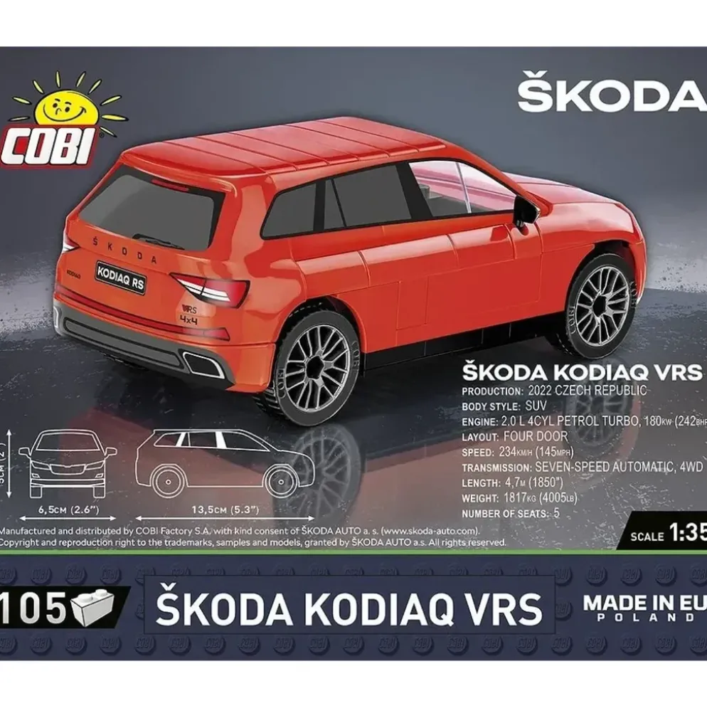 Skoda Kodiaq VRS - Röd - Klossbyggmodell - 24584 - COBI - 1:35