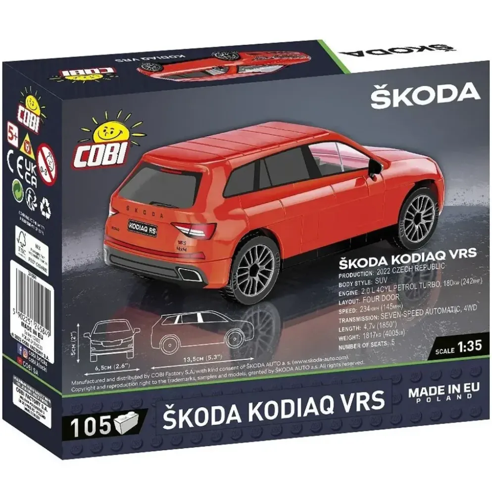 Skoda Kodiaq VRS - Röd - Klossbyggmodell - 24584 - COBI - 1:35