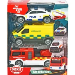 SOS Team Set - Svenska fordon - Dickie Toys