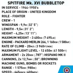 Spitfire Mk. XVI Bubbletop - Byggklossar - 5865 - COBI - 1:48