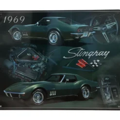 1969 Stingray - Chevrolet Corvette - Plåtskylt - 38x31 cm