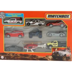 Storpack leksaksbilar med Toyota Tacoma Lifeguard - Matchbox
