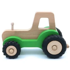 Stor trätraktor Serge - Grön