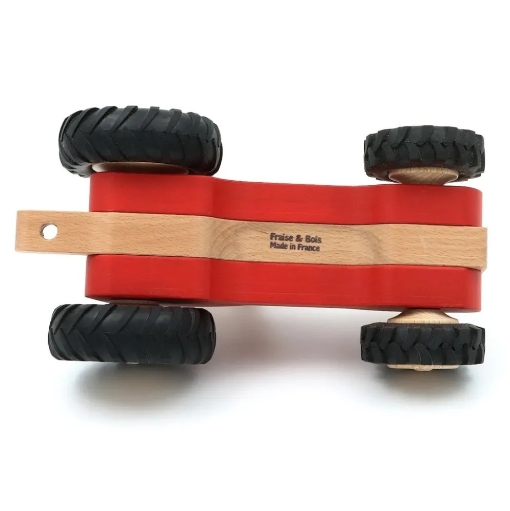 Stor trätraktor Serge - Röd