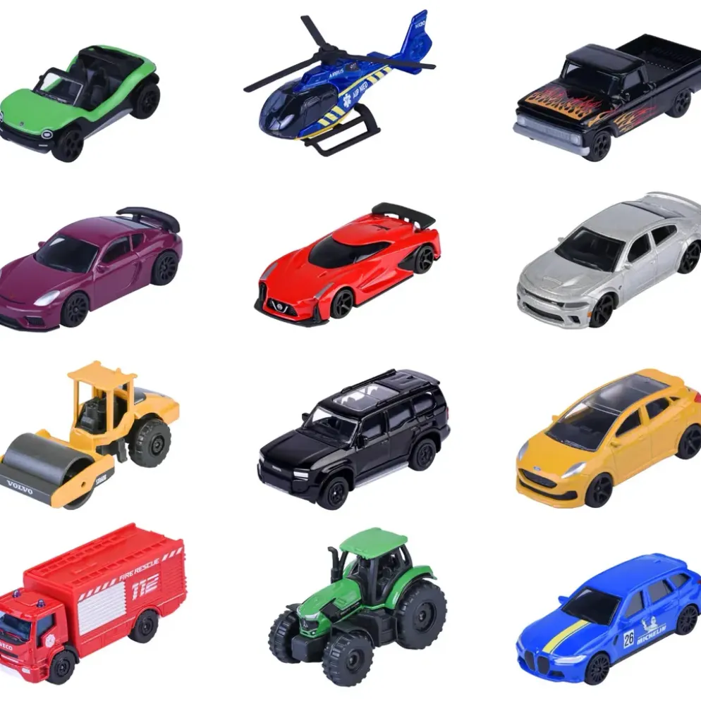 Street Cars Value Pack - 12 leksaksabilar från Majorette