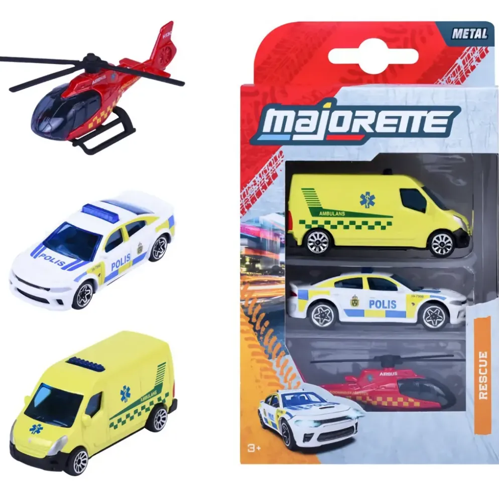 Svenska utryckningsfordon - 3-pack - Majorette