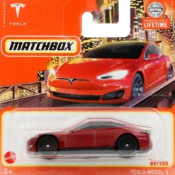 Tesla Model S - Röd - Matchbox