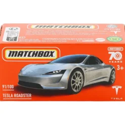 Tesla Roadster - Silver - Power Grab - Matchbox