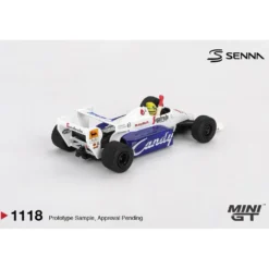 Toleman TG184 #19 Ayrton Senna 1984 Monaco Grand Prix 2nd Place - Vit - 1118 - Mini GT - 1:64