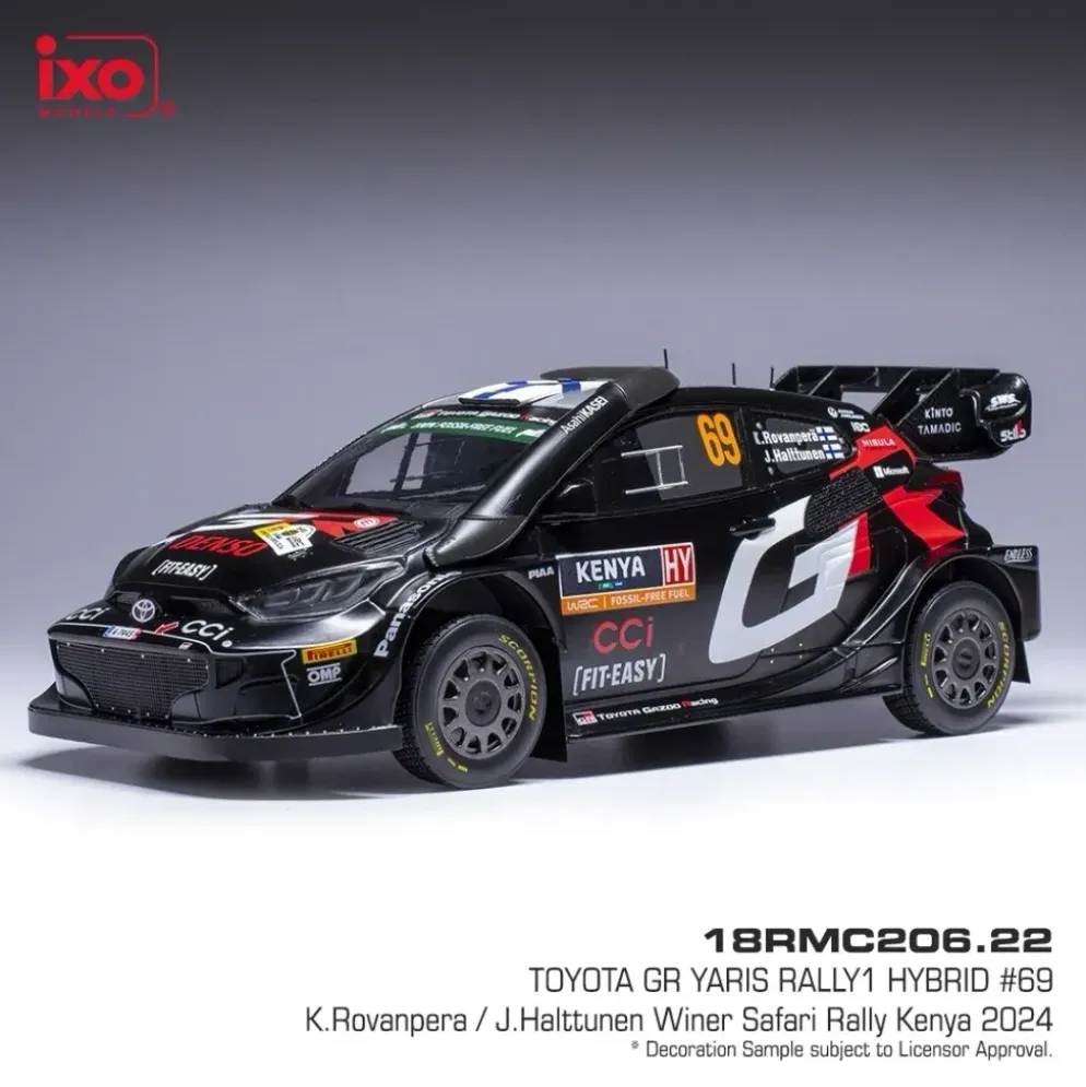 Toyota GR Yaris Rally1 Hybrid - Rovanperä / Halttunen - Kenya 2024 - Ixo - 1:18