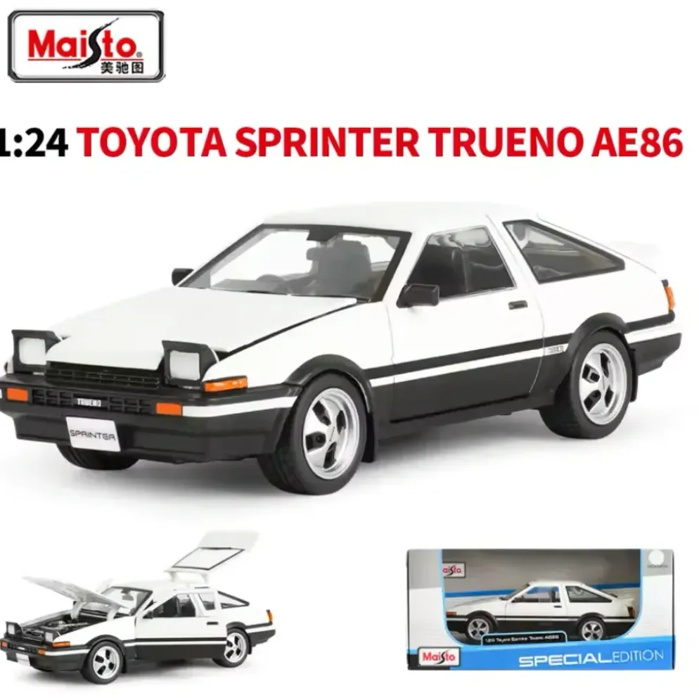 Toyota Sprinter Trueno AE86 - Vit - Maisto - 1:24