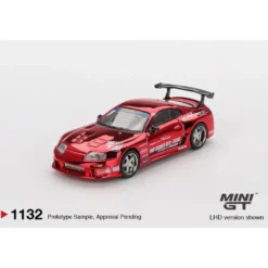 Toyota Supra (A80) Top Secret GT-300 Top Secret Red Chrome - Röd - LHD - 1132 - Mini GT - 1:64