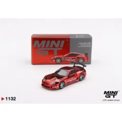 Toyota Supra (A80) Top Secret GT-300 Top Secret Red Chrome - Röd - LHD - 1132 - Mini GT - 1:64