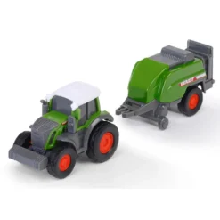 Traktor med balpress - Fendt Micro Farmer - Dickie Toys