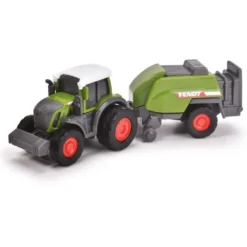 Traktor med balpress - Fendt Micro Farmer - Dickie Toys
