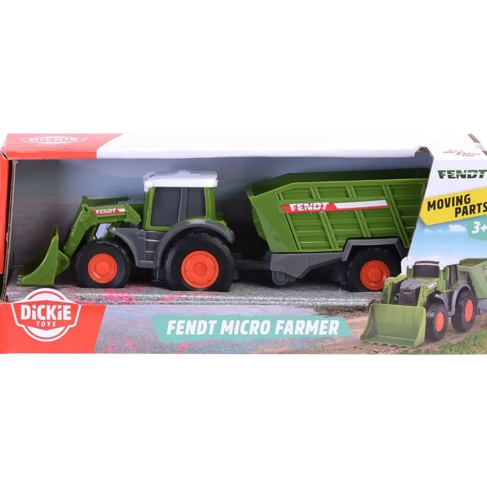 Traktor med fodervagn - Fendt Micro Farmer - Dickie Toys