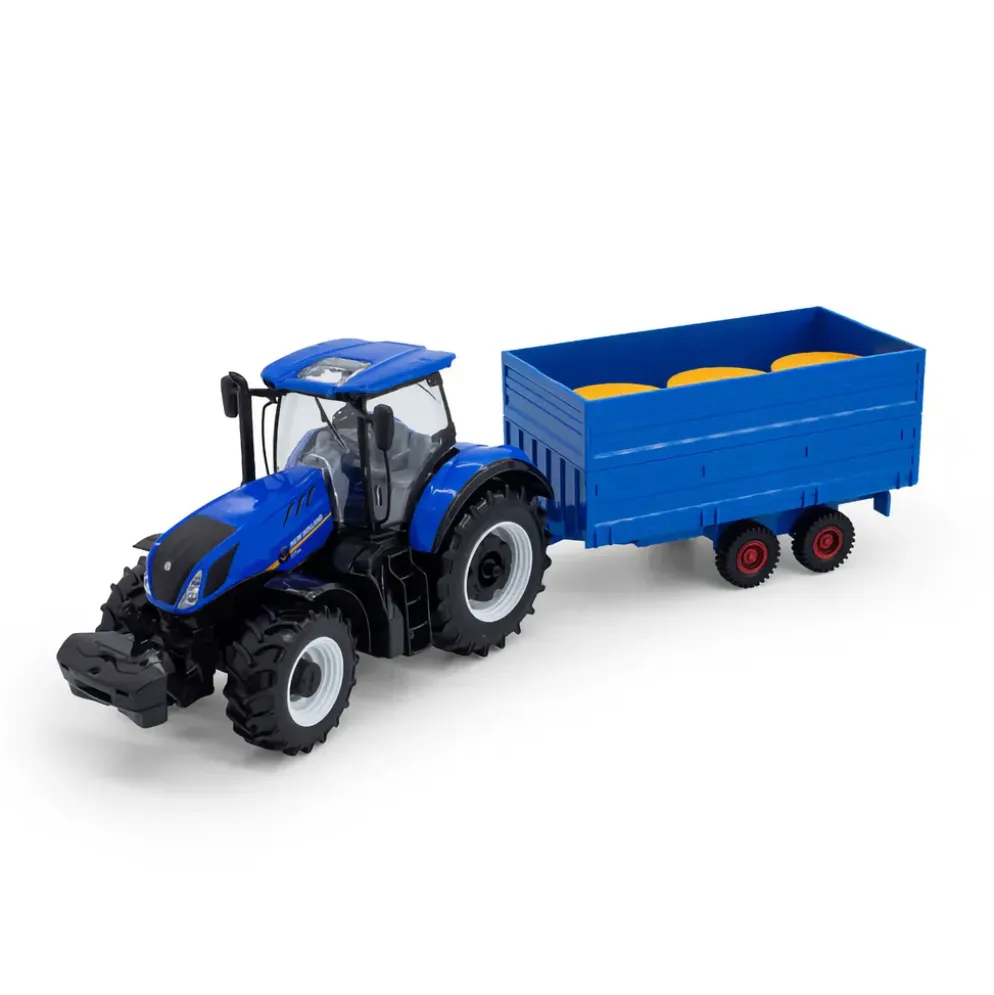 Traktor med hövagn - New Holland T7.315 - Bburago