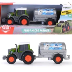 Traktor med mjölkvagn - Fendt Micro Farmer - Dickie Toys