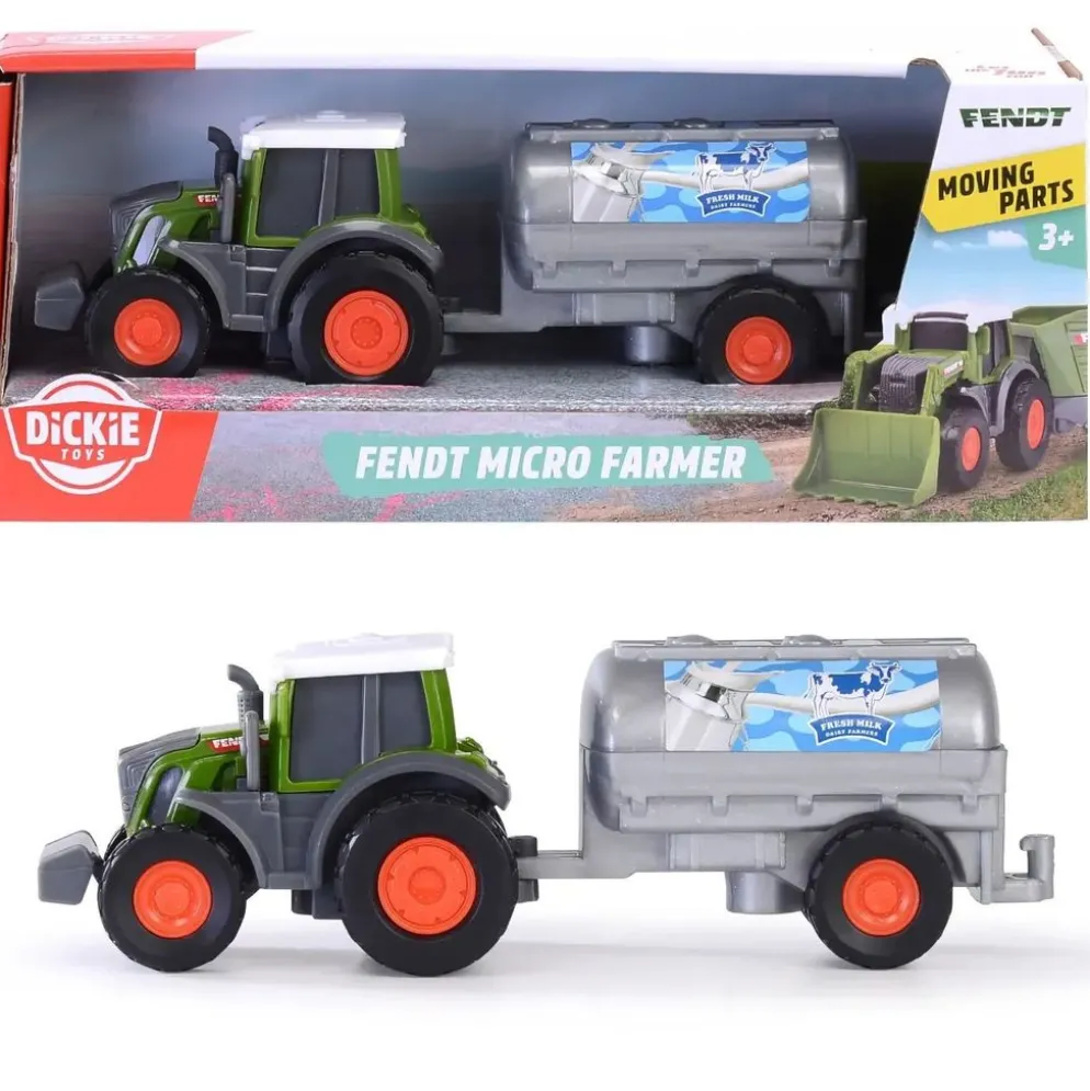 Traktor med mjölkvagn - Fendt Micro Farmer - Dickie Toys