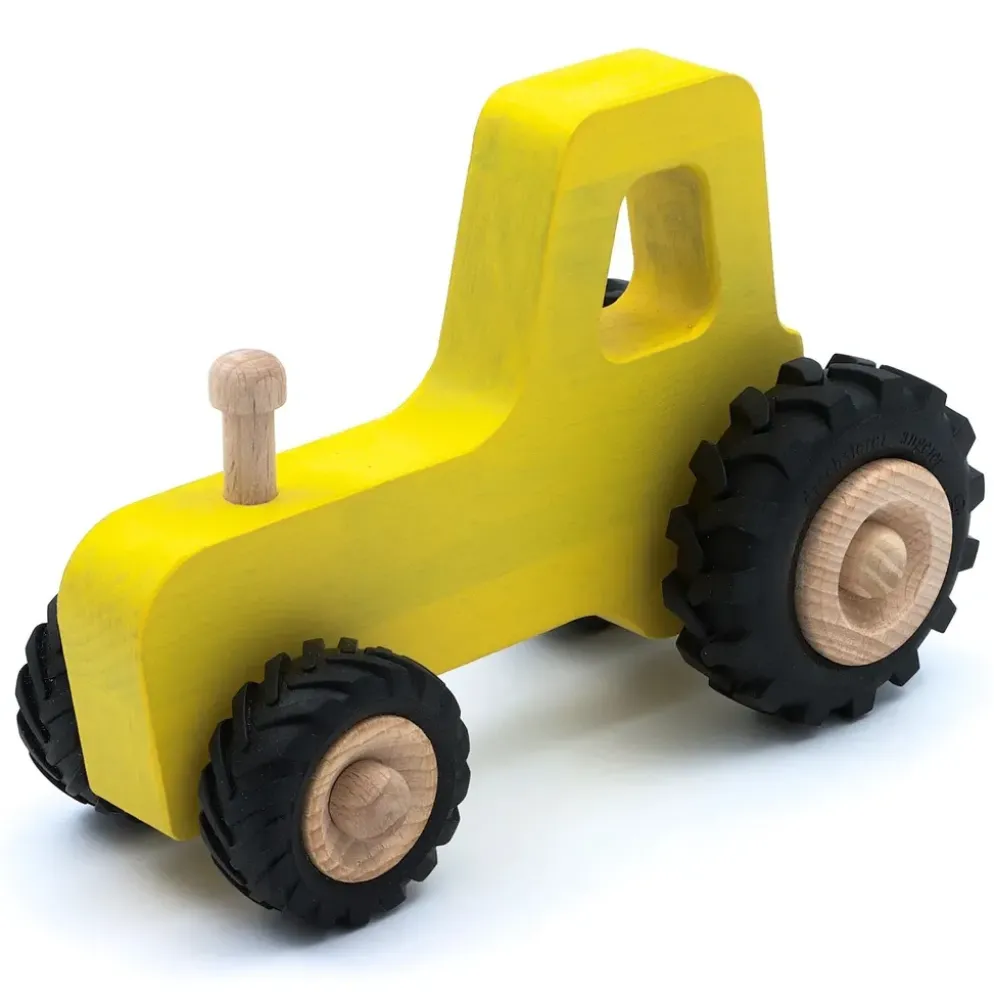 Trätraktor från Fraise et Bois - Gul