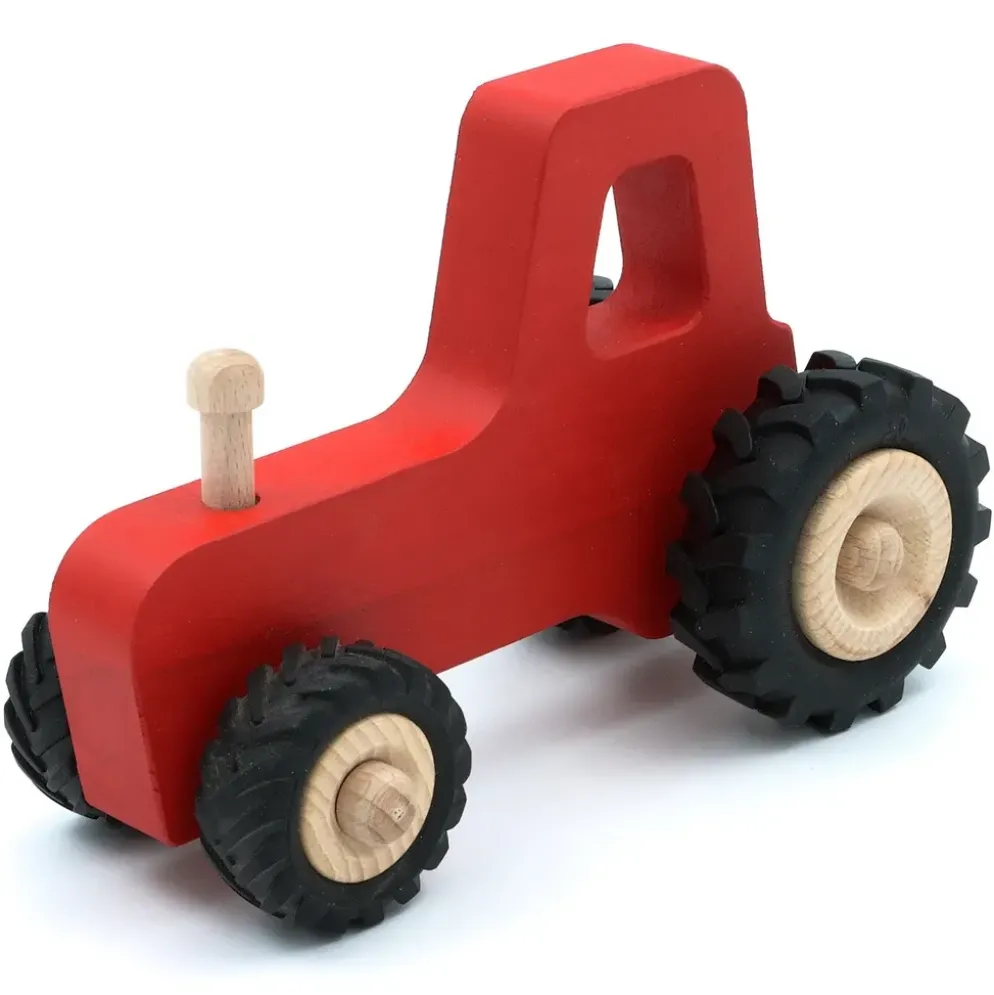 Trätraktor från Fraise et Bois - Röd