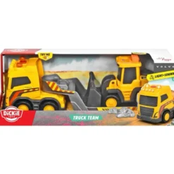 Truck Team - Volvo-lastbil och Trailer med Hjullastare - Dickie Toys