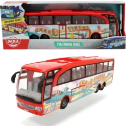 Turistbuss - Touring Bus - Beach Travel - Röd - Dickie Toys