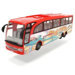 Turistbuss - Touring Bus - Beach Travel - Röd - Dickie Toys