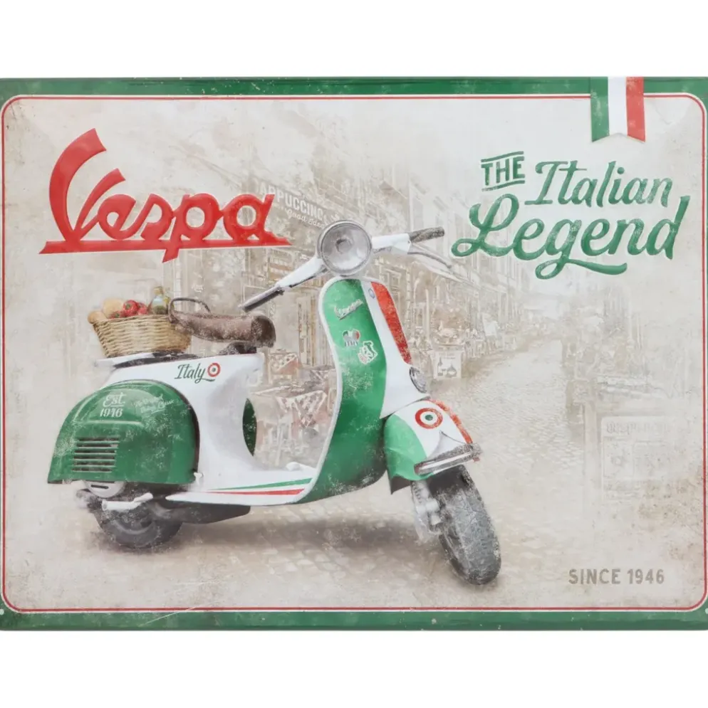 Vespa - The Italian Legend Since 1946 - Plåtskylt - 40x30 cm