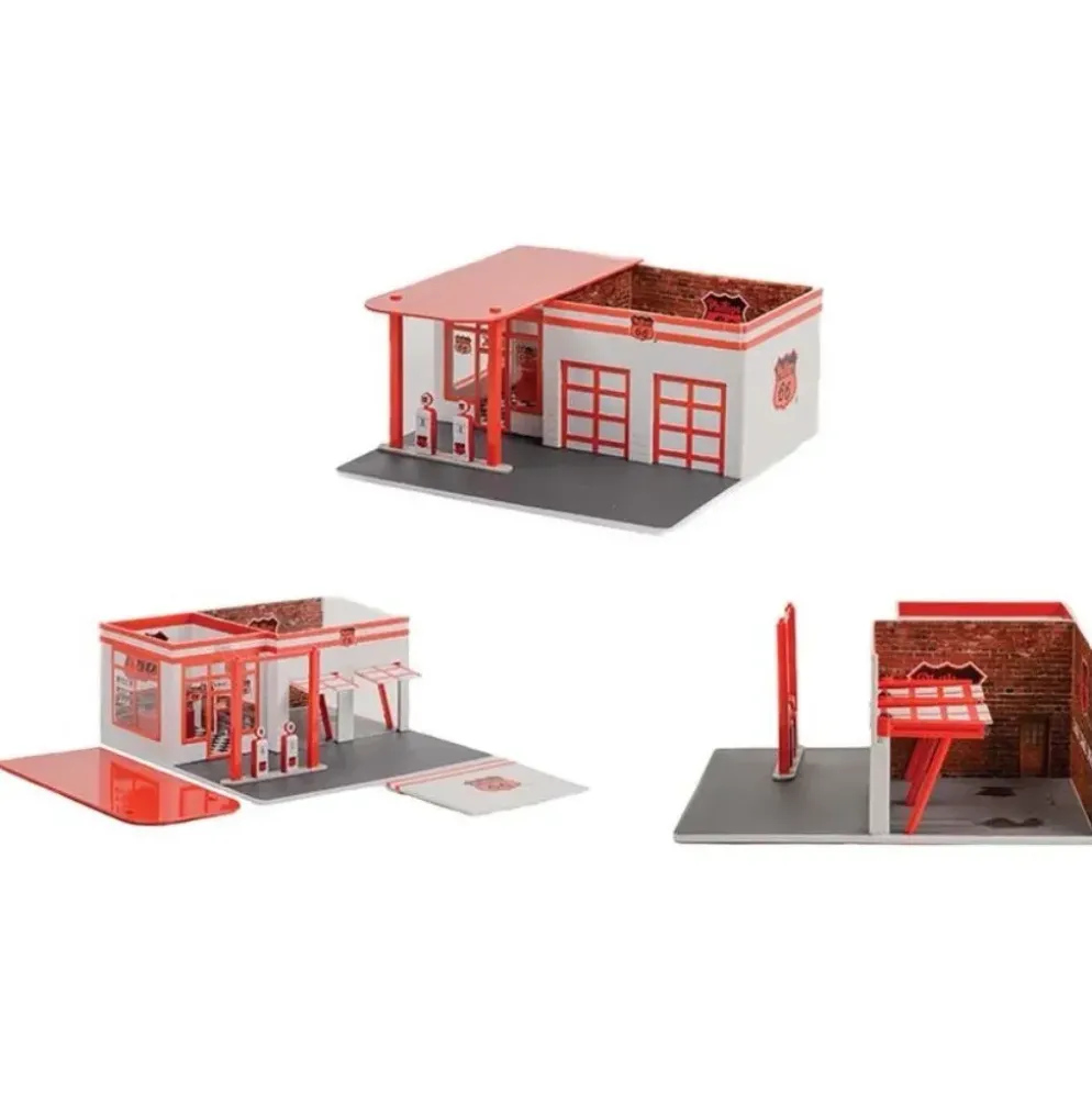 Vintage Gas Station - Phillips 66 - Diorama - GreenLight - 1:64